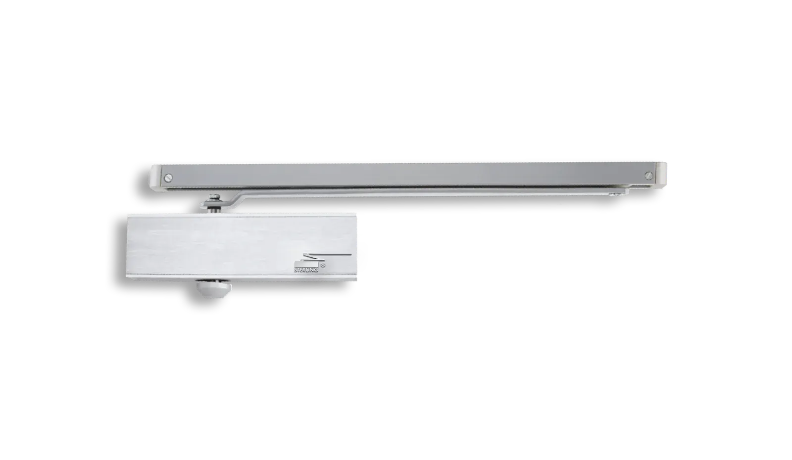 Sterling DC 2600 surface-mounted door closer in silver finish
