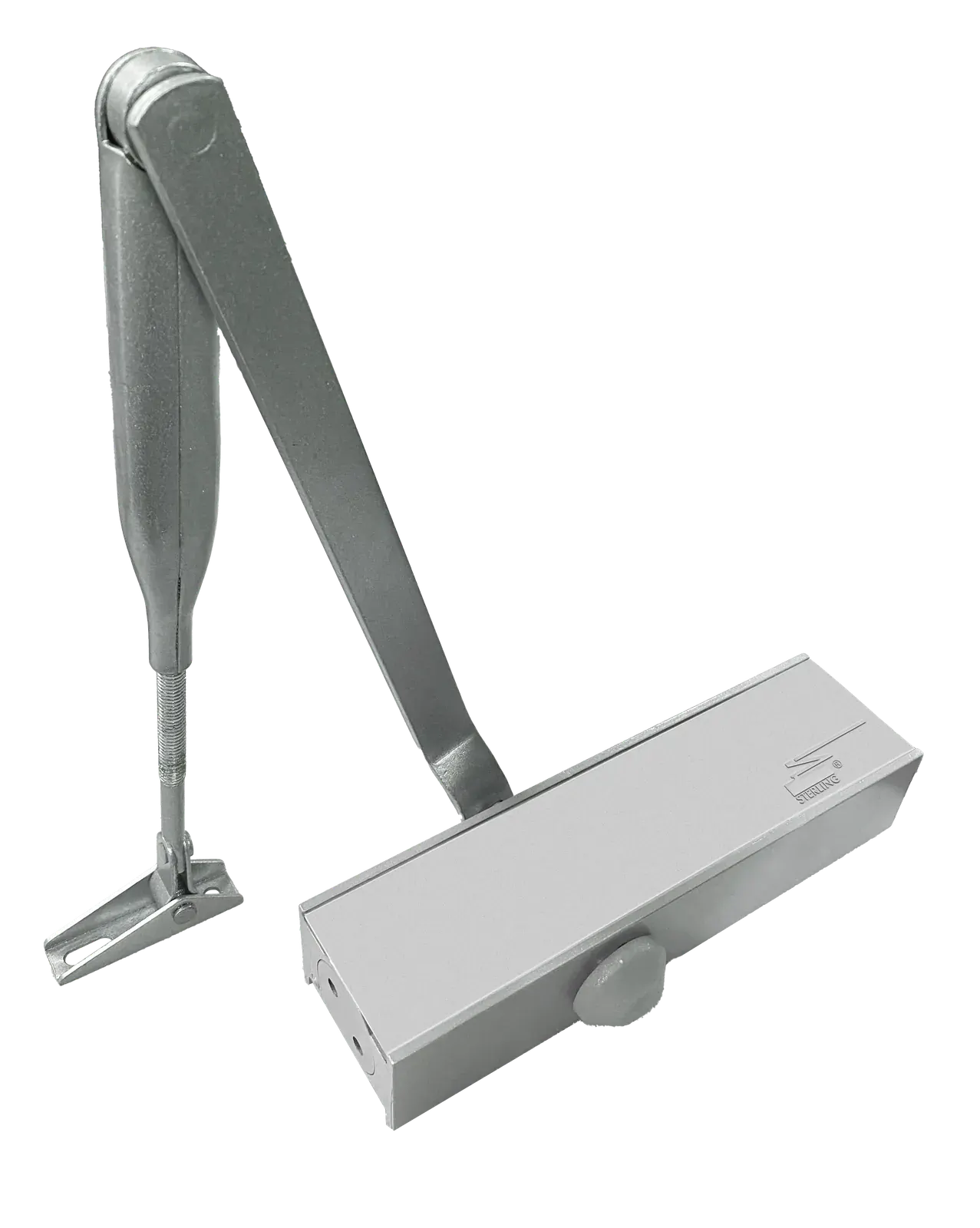 Sterling DC 2000 door closer with lever arm, silver finish