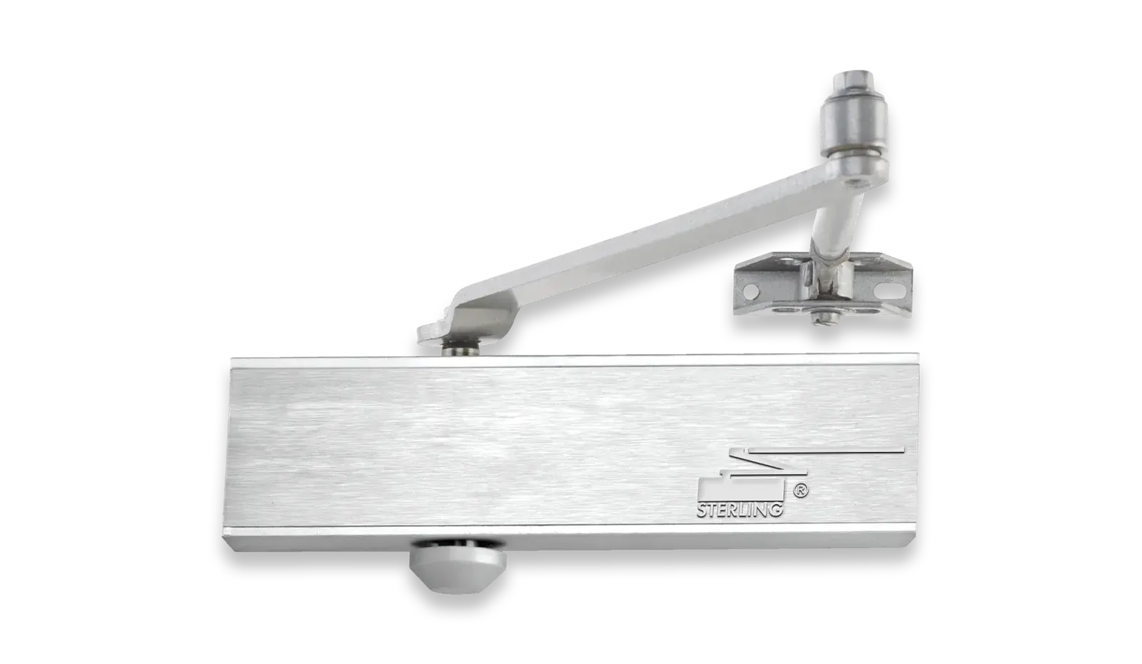 Sterling DC 2900 heavy-duty surface-mounted door closer in silver finish